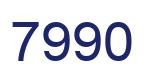 Número 7990 imagen azul