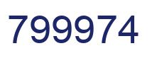 Number 799974 blue image
