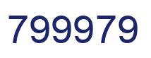 Number 799979 blue image