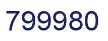 Number 799980 blue image
