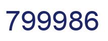 Number 799986 blue image