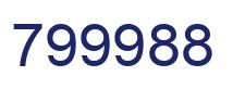 Number 799988 blue image