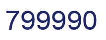 Number 799990 blue image