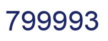 Number 799993 blue image