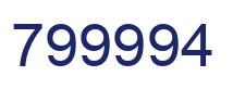 Number 799994 blue image