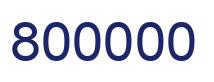 Number 800000 blue image