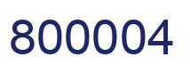 Número 800004 imagen azul