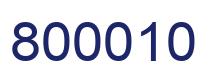 Number 800010 blue image
