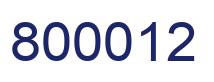 Number 800012 blue image