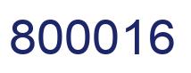 Number 800016 blue image