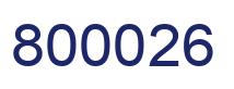 Número 800026 imagen azul