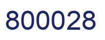 Number 800028 blue image