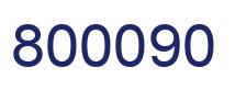 Número 800090 imagen azul