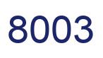 Número 8003 imagen azul