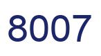 Número 8007 imagen azul