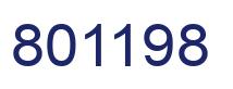 Number 801198 blue image