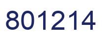 Número 801214 imagen azul