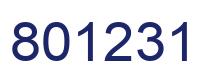 Number 801231 blue image