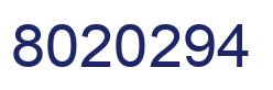 Número 8020294 imagen azul