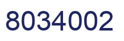 Number 8034002 blue image