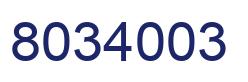 Number 8034003 blue image