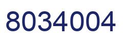Number 8034004 blue image
