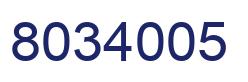 Number 8034005 blue image