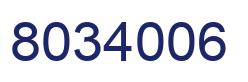 Number 8034006 blue image