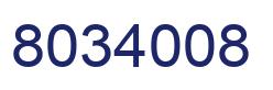 Number 8034008 blue image