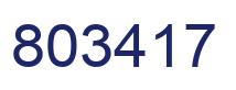 Number 803417 blue image