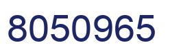 Number 8050965 blue image