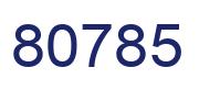 Número 80785 imagen azul