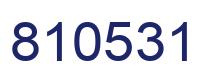 Number 810531 blue image