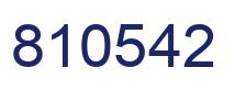 Number 810542 blue image