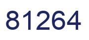 Número 81264 imagen azul