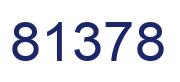 Number 81378 blue image