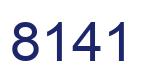 Number 8141 blue image