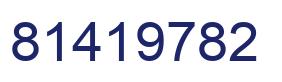 Number 81419782 blue image