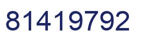 Number 81419792 blue image