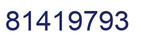 Number 81419793 blue image