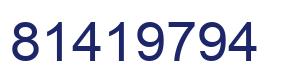 Number 81419794 blue image
