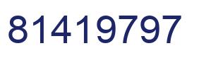 Number 81419797 blue image