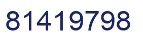 Number 81419798 blue image