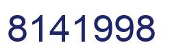 Number 8141998 blue image