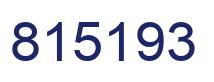 Number 815193 blue image