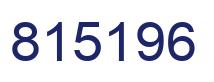 Number 815196 blue image