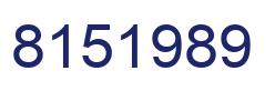 Number 8151989 blue image