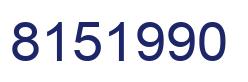 Número 8151990 imagen azul