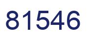 Number 81546 blue image