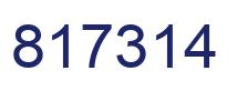 Number 817314 blue image